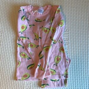 Hanna Andersson Pink Avocado Kids Pajama Set